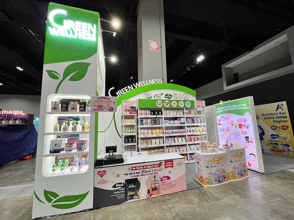 Green Wellness exhibition booth by 7P Concepts, project view 1