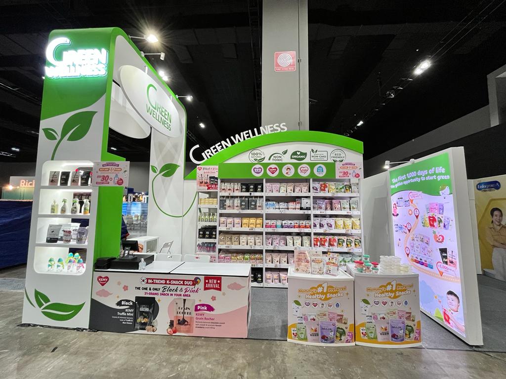 Green Wellness exhibition booth by 7P Concepts