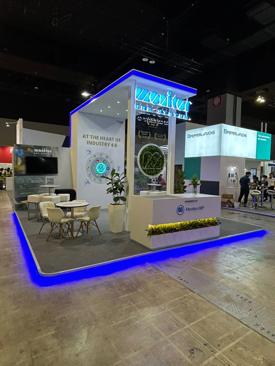 Monitor ERP System exhibition booth built by 7P Concepts at AUTOMEX 2023