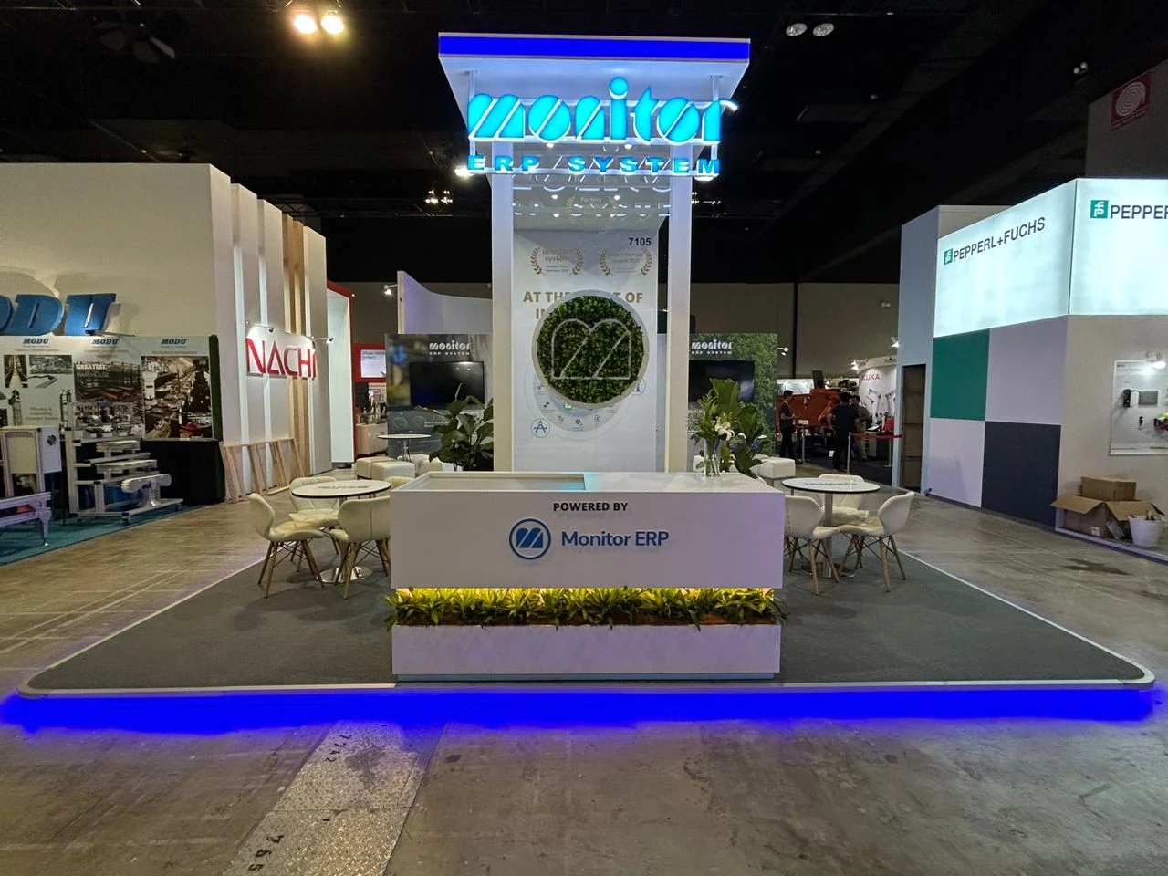 Monitor ERP System exhibition booth at AUTOMEX 2023