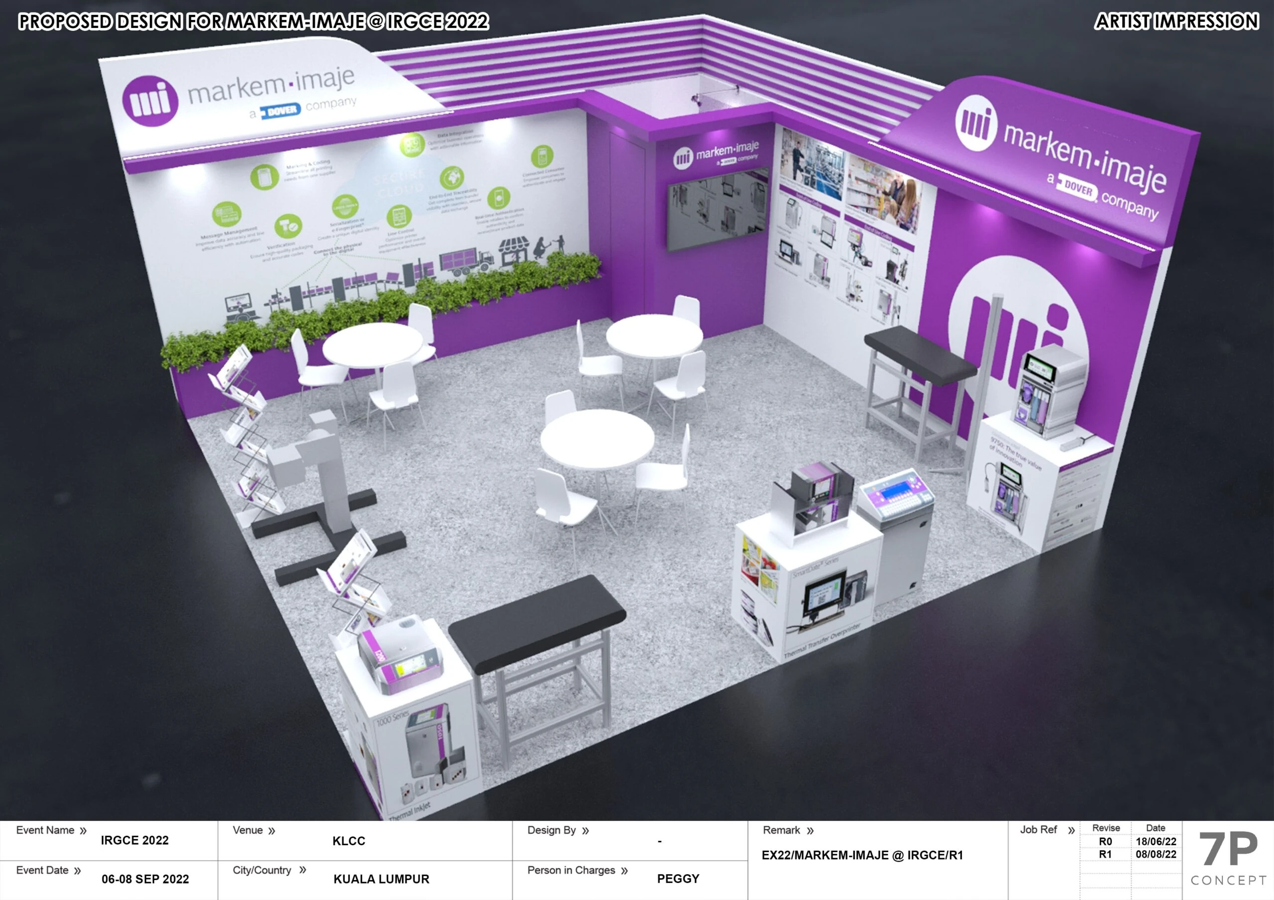 Markem-Imaje exhibition booth by 7P Concepts